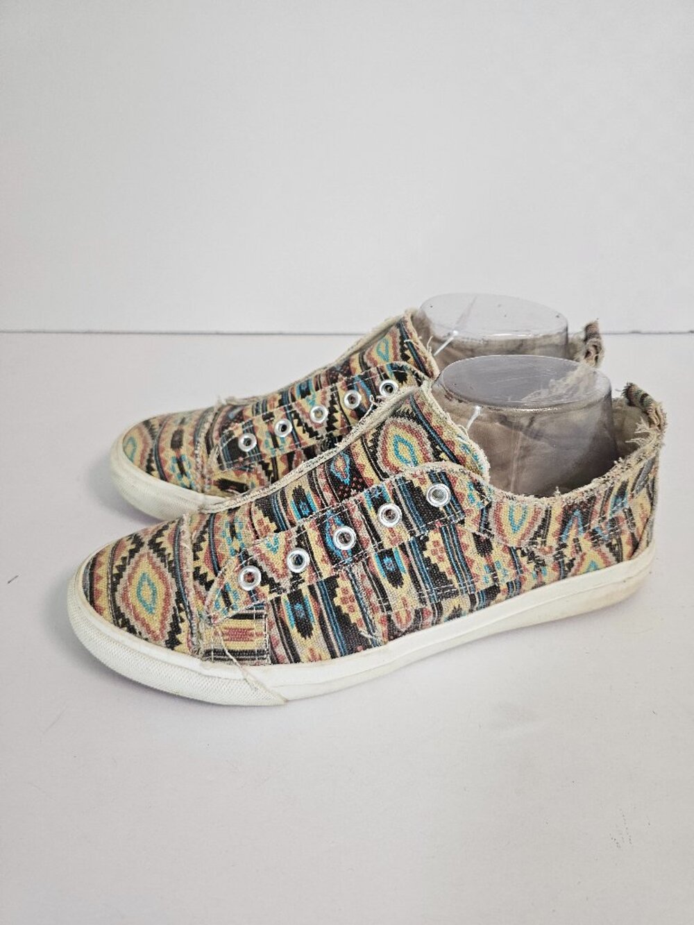 Corkys Babalu Sneakers Aztec Boho Grunge Slip On Casual  Tan 9